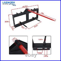 Hay Bale Spear Skid Steer Tractor Loader Quick Tach Attachment 49 3000lbs