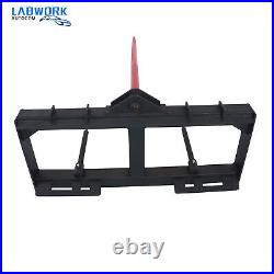 Hay Bale Spear Skid Steer Tractor Loader Quick Tach Attachment 49 3000lbs