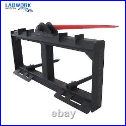 Hay Bale Spear Skid Steer Tractor Loader Quick Tach Attachment 49 3000lbs