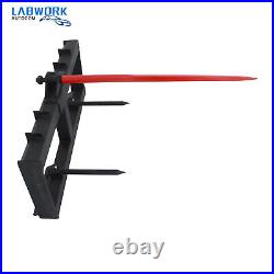 Hay Bale Spear Skid Steer Tractor Loader Quick Tach Attachment 49 3000lbs