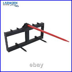 Hay Bale Spear Skid Steer Tractor Loader Quick Tach Attachment 49 3000lbs