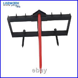 Hay Bale Spear Skid Steer Tractor Loader Quick Tach Attachment 49 3000lbs