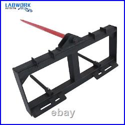 Hay Bale Spear Skid Steer Tractor Loader Quick Tach Attachment 49 3000lbs