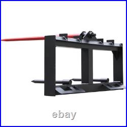 Hay Bale Spear Skid Steer Tractor Loader Quick Tach Attachment Moving Hay Bale