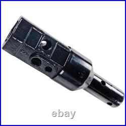 Heavy Duty 2 Female Hex to 2 Male Round Auger Adapter for Skid Steer