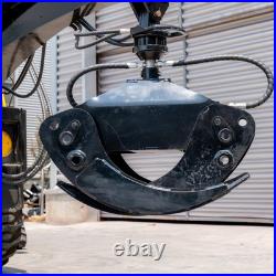 Heavy-Duty 360°ROTATING Log Grapple Hydraulic For BOBCAT Skid Steer Grabber Clip