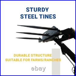 Heavy Duty 39.37 Inch Width Hay Spear Attachment For Skid Steer Loader Free Ship