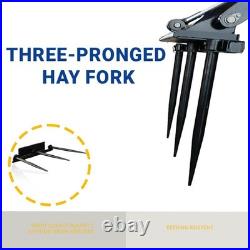 Heavy Duty 39.37 Inch Width Hay Spear Attachment For Skid Steer Loader Free Ship