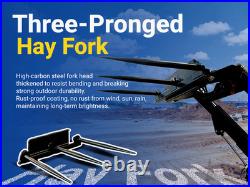 Heavy Duty 39.37 Inch Width Hay Spear Attachment For Skid Steer Loader Free Ship