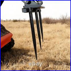 Heavy Duty 39.37 Inch Width Hay Spear Attachment For Skid Steer Loader Free Ship