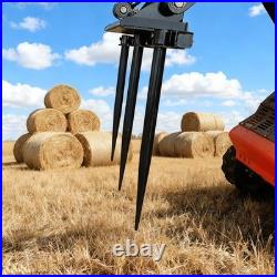 Heavy Duty 39.37 Inch Width Hay Spear Attachment For Skid Steer Loader Free Ship