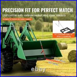 Heavy-Duty 39 Tractor Hay Spear with Stabilizer Spears & Quick Attach Chain