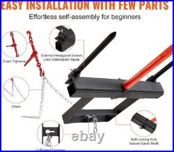 Heavy-Duty 39 Tractor Hay Spear with Stabilizer Spears & Quick Attach Chain