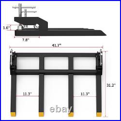 Heavy Duty 42 Clamp-On Debris Fork for Skid Steers & Tractors 2500 LBS Capacity