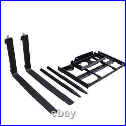 Heavy Duty 4-Tine Pallet Fork Quick Hitch Skid Steer Loader Attachment 1020mm
