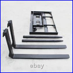 Heavy Duty 4-Tine Pallet Fork Quick Hitch Skid Steer Loader Attachment 1020mm