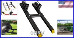 Heavy Duty 60 Pallet Forks for Tractors 4000lbs Capacity with Stabilizer Bar