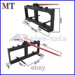 Heavy Duty Attach 49 Hay Bale Spear Skid Steer Tractor Loader Quick Tach 3000lb