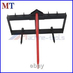 Heavy Duty Attach 49 Hay Bale Spear Skid Steer Tractor Loader Quick Tach 3000lb