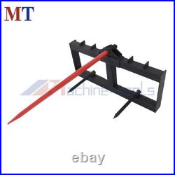 Heavy Duty Attach 49 Hay Bale Spear Skid Steer Tractor Loader Quick Tach 3000lb