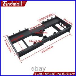 Heavy-Duty Pallet Fork Frame 4000lb With Receiver Hitch & Spear Sleeves Skid Steer