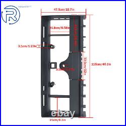 Heavy-Duty Pallet W Receiver Hitch & Spear Sleeves Skid Steer Fork Frame 4000lb