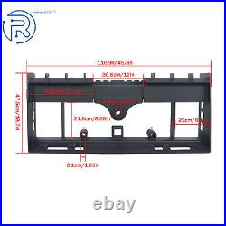 Heavy-Duty Pallet W Receiver Hitch & Spear Sleeves Skid Steer Fork Frame 4000lb
