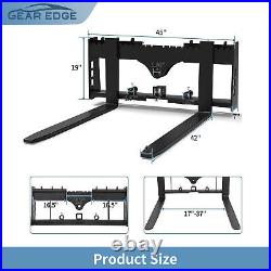 Heavy Duty Skid Steer 45 Pallet Attachment Blades With Receiver Hitch 2500lbs