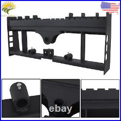 Heavy-Duty Skid Steer Pallet Fork Frame 2500LBS WithReceiver Hitch & Spear Sleeves