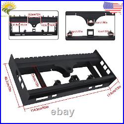 Heavy-Duty Skid Steer Pallet Fork Frame 2500LBS WithReceiver Hitch & Spear Sleeves