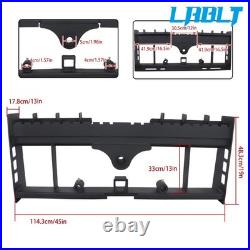 Heavy-Duty Skid Steer Pallet Fork Frame WithReceiver Hitch & Spear Sleeves 2500LBS