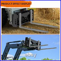 Heavy-Duty Skid Steer Pallet Fork Frame WithReceiver Hitch & Spear Sleeves 3000LBS