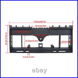 Heavy-Duty Skid Steer Pallet Fork Frame WithReceiver Hitch & Spear Sleeves 4000LB