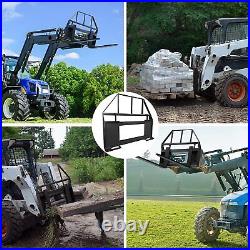 Heavy-Duty Skid Steer Pallet Forks Frame 46 Quick Mount 4000 lbs Load Capacity