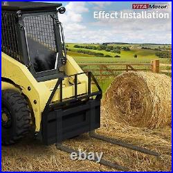 Heavy-Duty Skid Steer Pallet Forks Frame 46 Quick Mount 4000 lbs Load Capacity