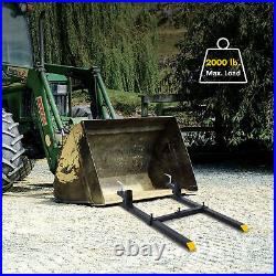 Heavy-Duty Skid Steer Tractor Pallet Forks 60 2000lb Stabilizer Clamp-On