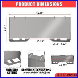 Heavy-Duty Universal Skid Steer Adapter 3/8 1/2 Quick Tach Mount Plate, Tract