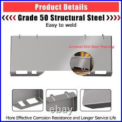 Heavy-Duty Universal Skid Steer Adapter 3/8 1/2 Quick Tach Mount Plate, Tract