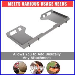 Heavy-Duty Universal Skid Steer Adapter 3/8 1/2 Quick Tach Mount Plate, Tractor