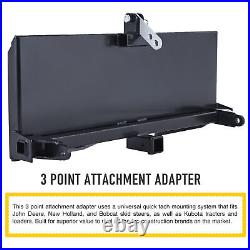 Hitch for Skid Steer Tractor Loader Grade-50 3-Point Attachment Adapter