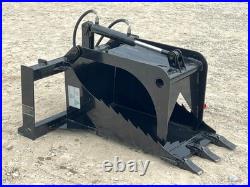 Hydraulic Stump Bucket Digging Grapple Attachment Fits Skid Steer Tractor Loader