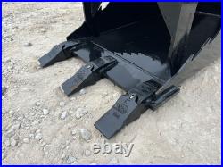 Hydraulic Stump Bucket Digging Grapple Attachment Fits Skid Steer Tractor Loader
