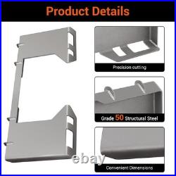 Kubota Bobcat Heavy Duty Skid Steer Quick Attach Mount Plate for Tractor Loader