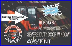 Kubota Svl 75 90 95 97 Track Loader 1/2 Severe Duty Door-optic Armor 40% Tint
