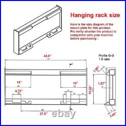 LandHonor 3 Point Hitch Adapter For Tractor Skid Steer Loader Category 0, 1, 2
