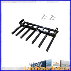 Landhonor 5500lb Clamp-On Debris Forks Fits 68 Buckets 21Tines for Skid Steers
