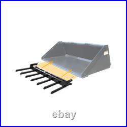 Landhonor 5500lb Clamp-On Debris Forks Fits 68 Buckets 21Tines for Skid Steers