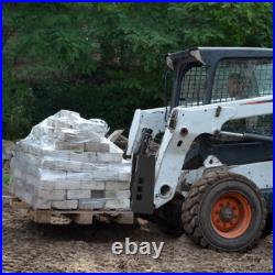 Landhonor Skid Steer Pallet Fork Frame 4000lb withHay Spear Sleeves & Receiver