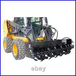 Landy Attachment 72 Skid Steer Soil Cultivator Light Duty Hydraulic Roto Tiller