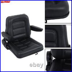 Lawn Mower Universal Fold Down Forklift Seat Armrest Tractor Skid Loader Seat